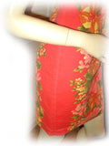 NEW NWT ORANGE Hawaiian Floral Hibiscus Flowers Sleeveless MINI DRESS Summer M 7