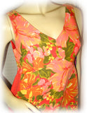 NEW NWT ORANGE Hawaiian Floral Hibiscus Flowers Sleeveless MINI DRESS Summer M 7