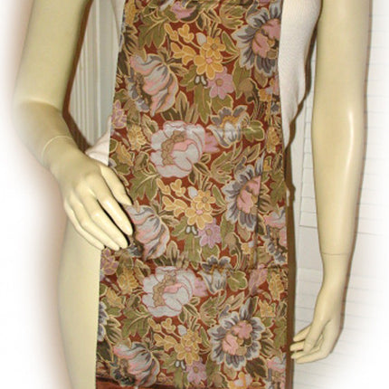 New w/Defect Vintage Y2K 90s Scarf Scarves 51.5" x 10.5" Floral Print Brown Boho