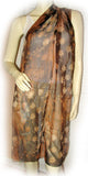 NEW Womens Brown Sheer Floral Print Flowers Pattern SCARF SCARVES WRAP 64" x 20"