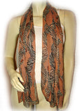 Womens Brown Black Leopard Cougar Cat Animal Print SCARF SCARVES WRAP 57.5"x20"