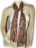 Womens Brown Black Leopard Cougar Cat Animal Print SCARF SCARVES WRAP 57.5"x20"