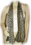 NEW Womens BLACK Mint GREEN ANIMAL LEOPARD Print SCARF SCARVES WRAP 60" x 9.5"