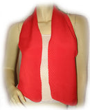NEW Womens Bright TRUE RED ORANGE Electric Plated Neck SCARF SCARVES WRAP 47"x7"
