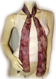 NEW PURPLE Hawaiian Spring LEAVES Floral Flowers Womens SCARF SCARVES WRAP 59.5"x11.5"