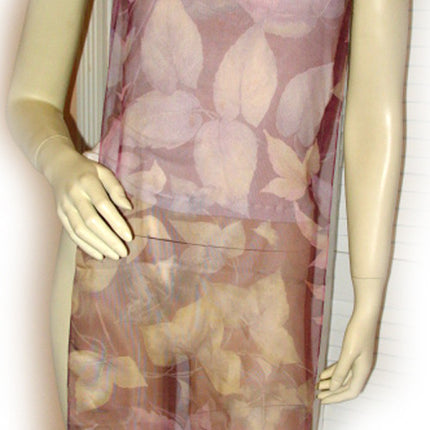 New Vintage Y2K 90s Scarf Scarves Wrap 59.5in X 11.5in Sheer Purple Floral Print