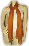 NEW Womens Solid Dark Brown See-Through Sheer Neck SCARF SCARVES WRAP 66" x 20"