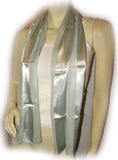 NEW Womens GRAY GREY Mint GREEN Stripe Striped Pattern SCARF SCARVES WRAP 53"x14"