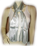 NEW Womens GRAY GREY Mint GREEN Stripe Striped Pattern SCARF SCARVES WRAP 53"x14"