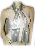 NEW Womens GRAY GREY Mint GREEN Stripe Striped Pattern SCARF SCARVES WRAP 53"x14"