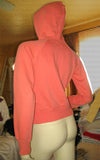 Womens Tops Sweaters Cantaloupe ORANGE Hoodie Jacket Zipped Zippered Long Sleeve TOP Small S