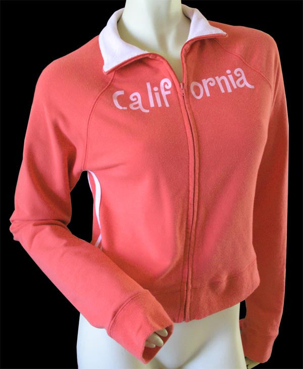 Womens Tops Sweaters CALIFORNIA Long Sleeve Sweatshirt Jacket Collar Sports TOP SHIRT Medium M