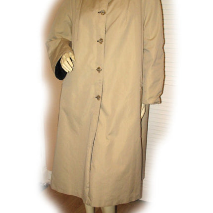 Womens Winter Coats Jackets BLACK TAN KHAKI Beige REVERSIBLE TRENCH COAT Snow Fall Season Clothes Thick Long Sleeve Jacket