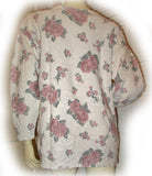 Womens Tops White Cream Ivory PINK ROSE ROSES Floral Flowers Prints Pattern MATERNITY Pregnant Pregnancy Wear Long Sleeve TOP Blouse Winter Clothes Clothing