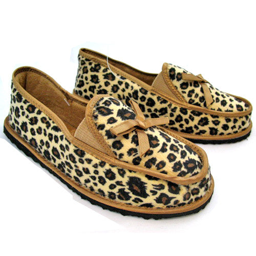 NEW Women AFRICAN Safari ANIMAL PRINT LEOPARD Cougar Pattern Flat SHOES 6 W 6W