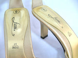 New Y2K Fioni Womens Shoes Gold Sandals Heels Ankle Strap Open Toe 6 Glam Fairy