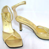 NEW Womens Shoes FIONI Metallic Gold Color Slingback Slingbacks Mesh Opentoe Open Toe Toes SANDAL SANDALS Women SHOE Footwear Foot Wear US size 6 Special Occassion Party Gathering