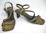 New HILLARD HANSON Womens Shoes Animal Print Prints Printed LEOPARD Pattern Open Toe Toes Opentoe Opentoes SANDAL SANDALS Slingback Slingbacks size 6 Ladies Fashion Footwear Foot Wear