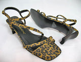 New HILLARD HANSON Womens Shoes Animal Print Prints Printed LEOPARD Pattern Open Toe Toes Opentoe Opentoes SANDAL SANDALS Slingback Slingbacks size 6 Ladies Fashion Footwear Foot Wear