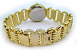 NEW Womens Watches FIGARO Gold Tone Simulated Diamond Stones Diamonds Crystal Glass Stone Mother of Pearl Bracelet Sea Shell Shells Seashell Seashells Ladies WATCH for Women Fashion Style Accessory Accessories Chain Chains Chained Bracelet Bracelets