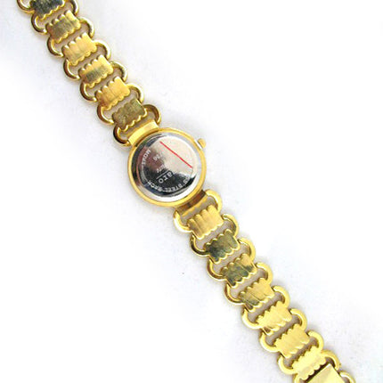 NEW Womens Watches FIGARO Gold Tone Simulated Diamond Stones Mother of Pearl Bracelet Ladies WATCH For Women
