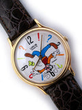 VINTAGE GOOFY ANIMATED Up Side Down Rotating Head LORUS Wristwatch WATCH