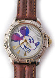 VINTAGE DISNEY Store MICKEY MOUSE Silver Gold Tone Mens Wristwatch WATCH