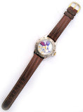 VINTAGE DISNEY Store MICKEY MOUSE Silver Gold Tone Mens Wristwatch WATCH