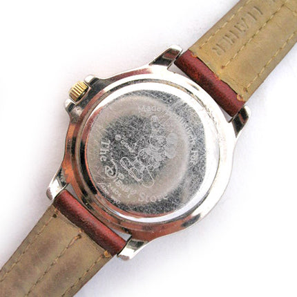 VINTAGE DISNEY Store MICKEY MOUSE Silver Gold Tone Mens Wristwatch WATCH