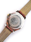 VINTAGE DISNEY Store MICKEY MOUSE Silver Gold Tone Mens Wristwatch WATCH